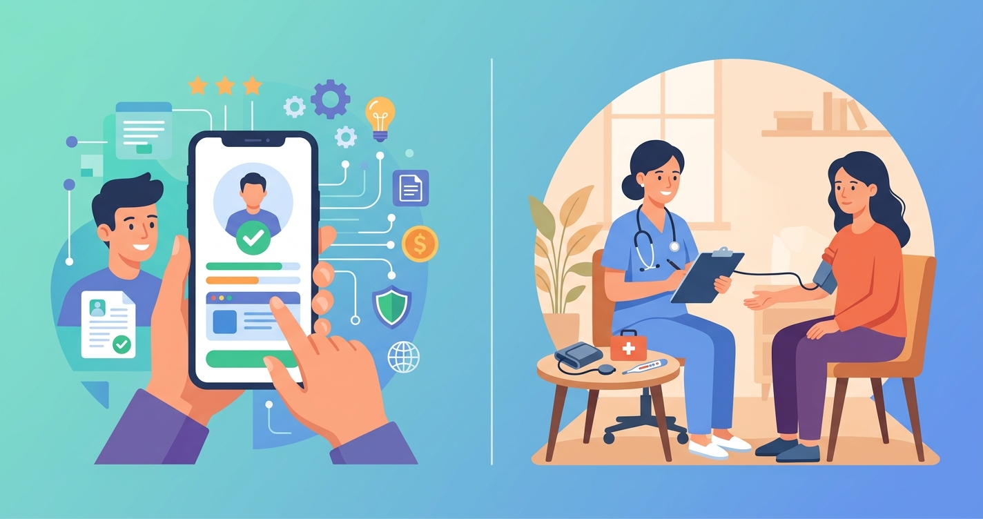 Why can some people get instant coverage while others still need a nurse visit?